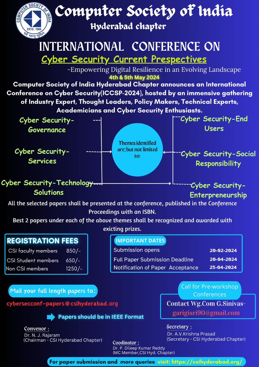 International Coference on cyber security